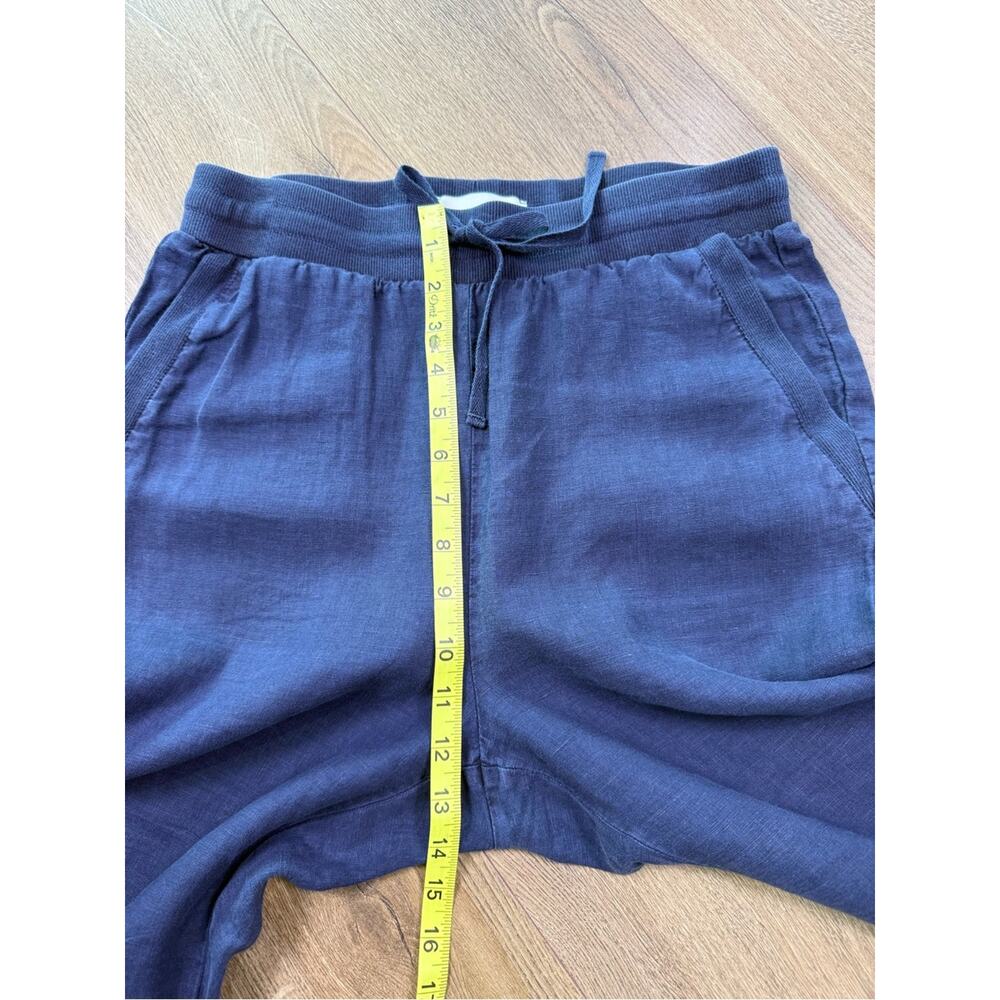 Michael Stars Nolan 100% Linen Drawstring Pants Nocturnal Navy Size XS - Picture 11 of 12